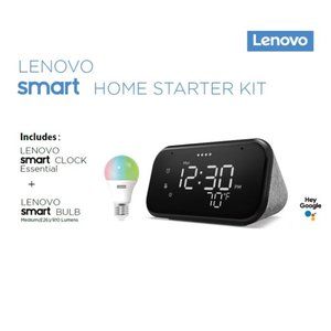 Lenovo Smart Home Starter Kit, Smart Clock, Smart Bulb Google Assistant New